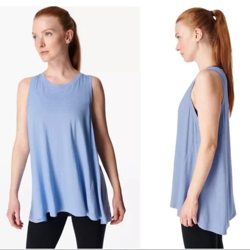 Sweaty Betty London Easy Peazy Tank Coast Blue Size XS NWT